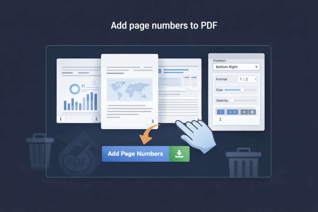 add page numbers to PDF